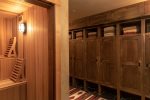 Unwind in the private sauna with adjoining locker room and showers.